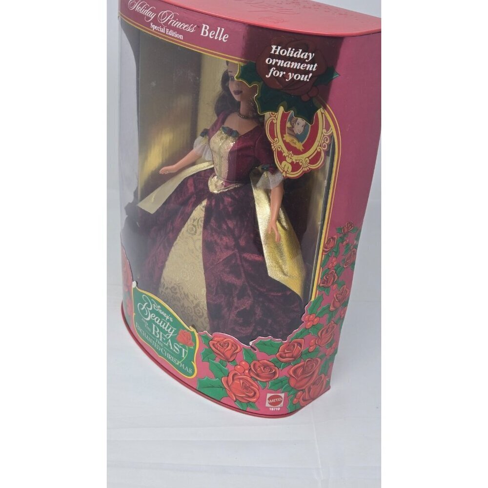 1997 Holiday Princess Belle Disney Beauty and the Beast Barbie Doll 16710 - Picture 7 of 9